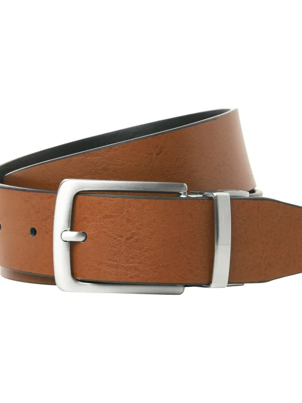 Jacrio reversible leather belt - black cognac made by Jack & Jones