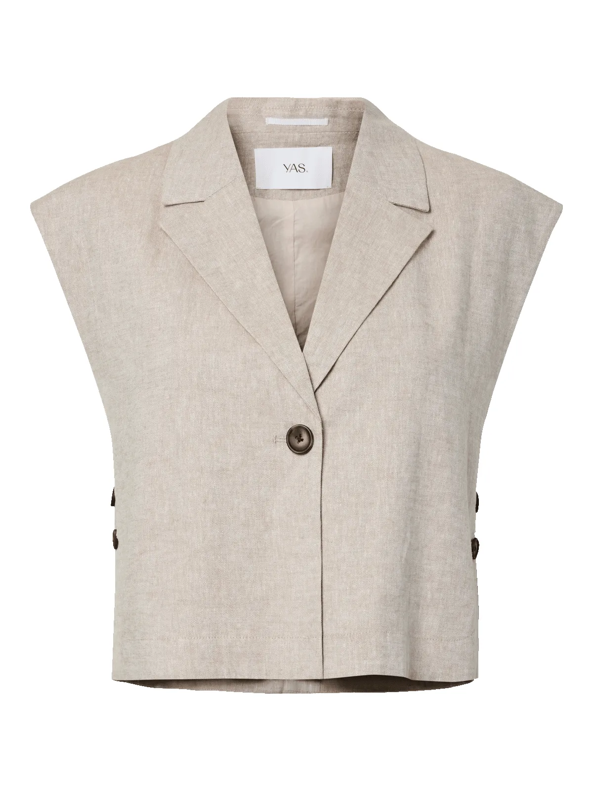 Usuma lin vest - white pepper sold by Brando