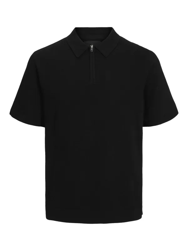 Milano spring knit polo - black made by Jack & Jones