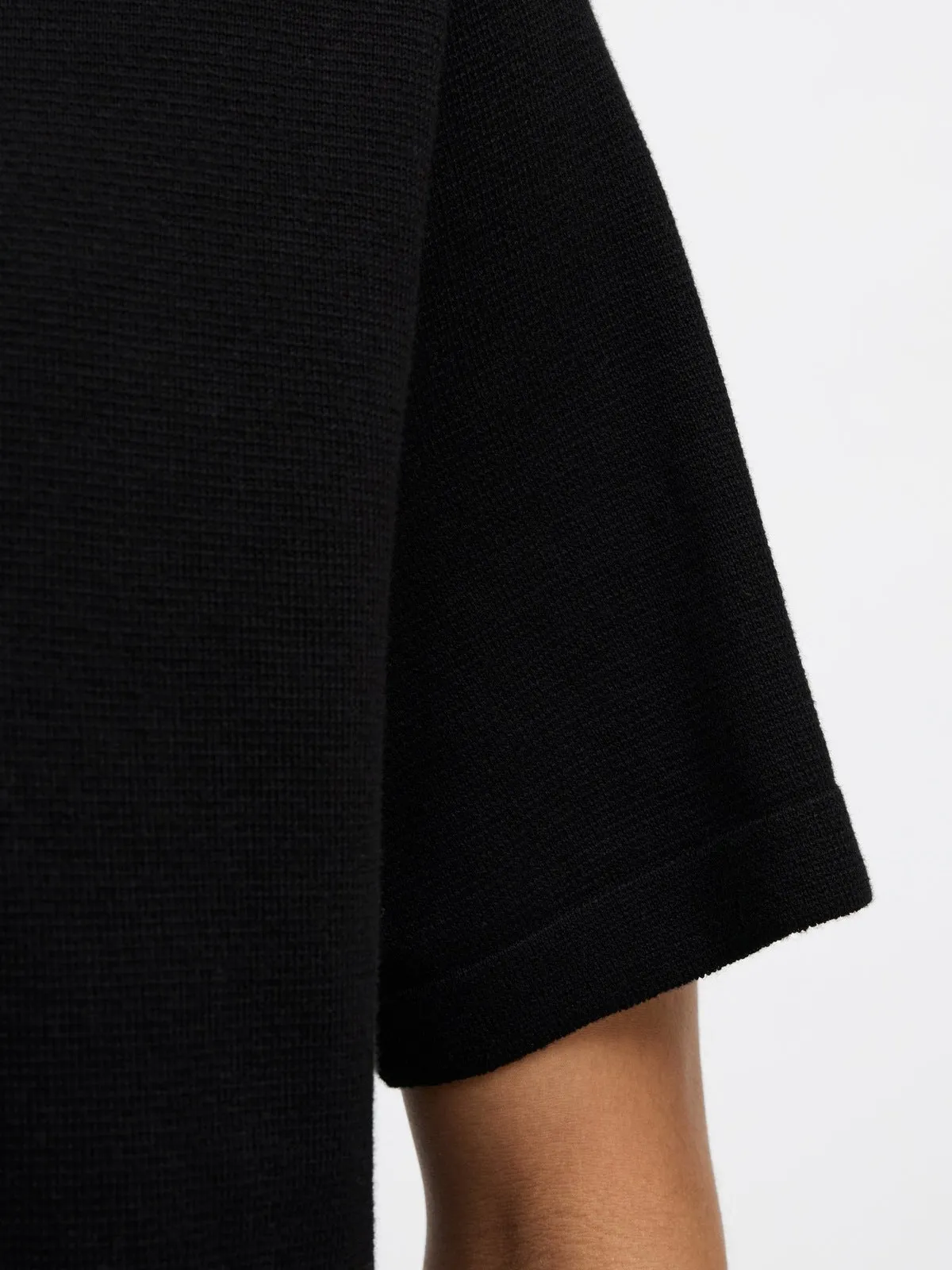Milano spring knit polo - black sold by Brando product image thumbnail 3
