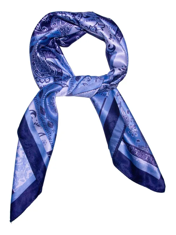 Skjerf paisley - blå/lilla made by Brando