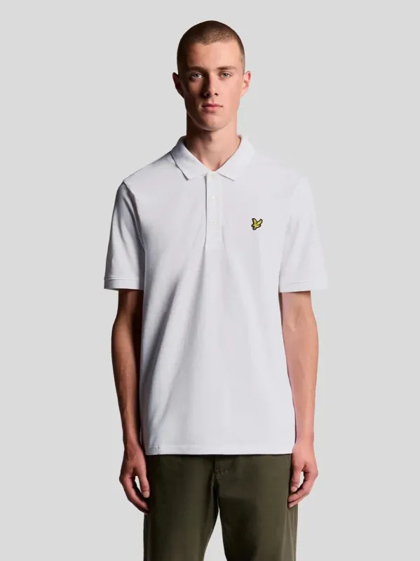 Plain polo skjorte - white made by Lyle & Scott