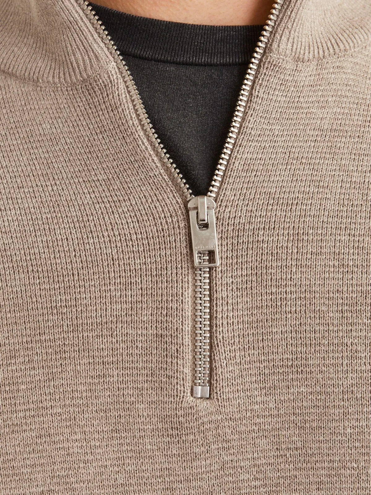 Milano half zip - greige melange sold by Brando product image thumbnail 5