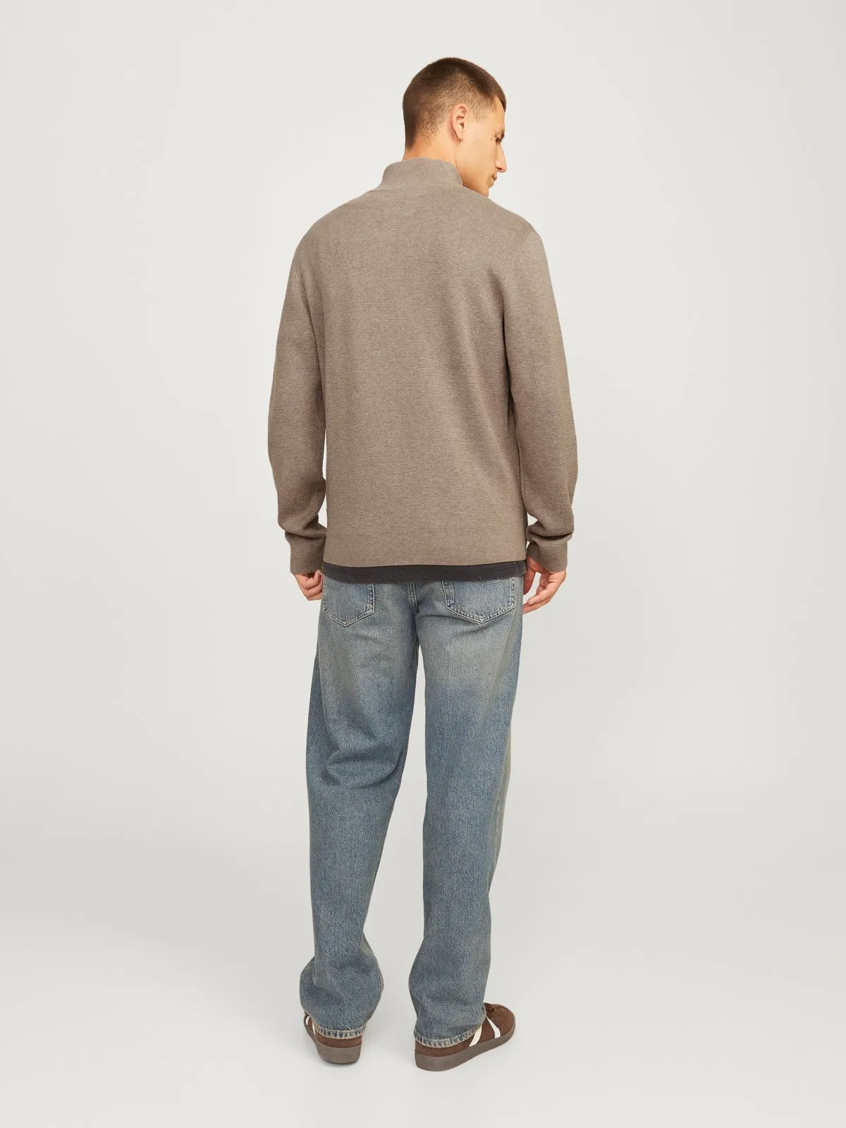 Milano half zip - greige melange sold by Brando product image thumbnail 2