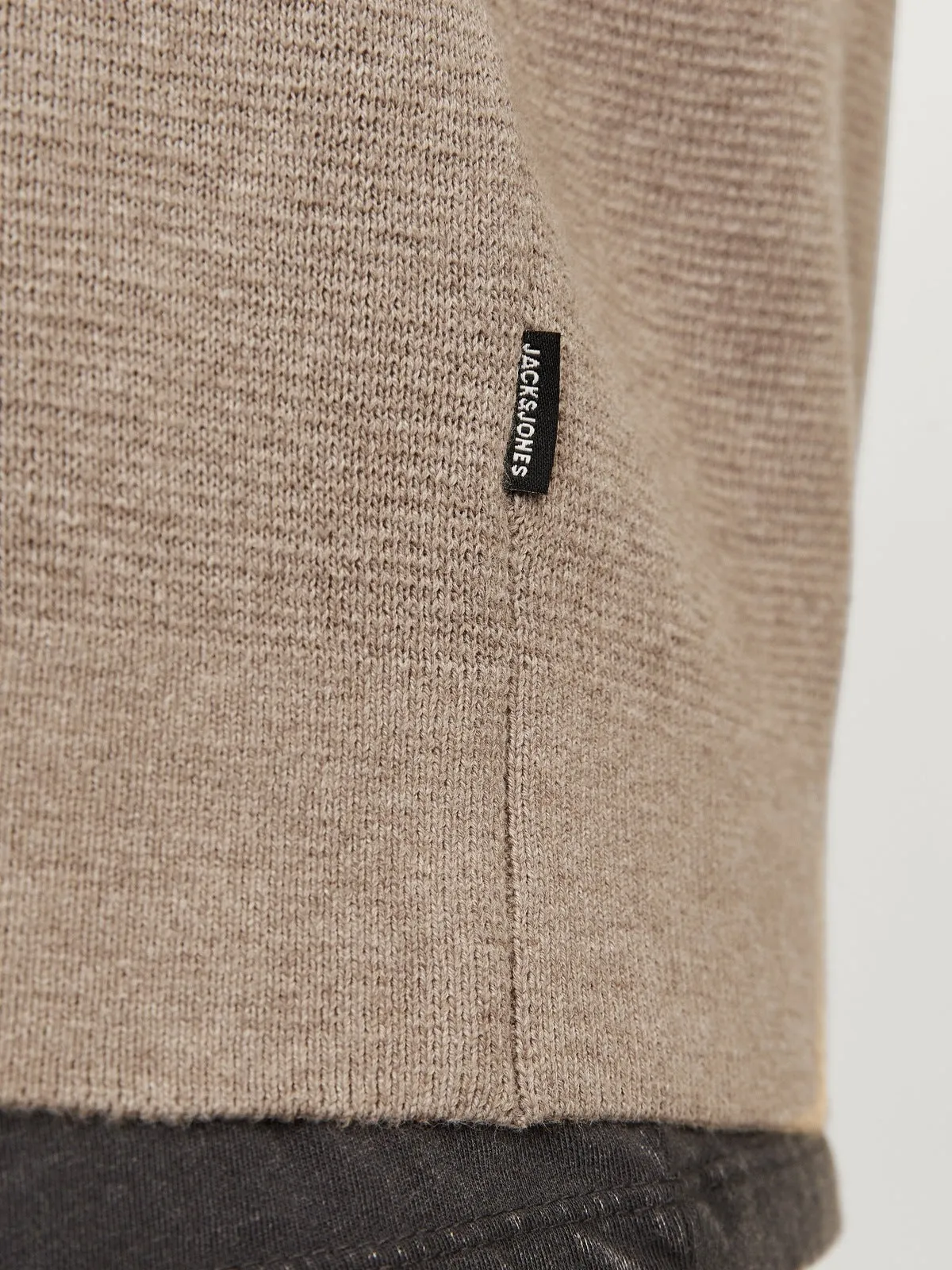 Milano half zip - greige melange sold by Brando product image thumbnail 3