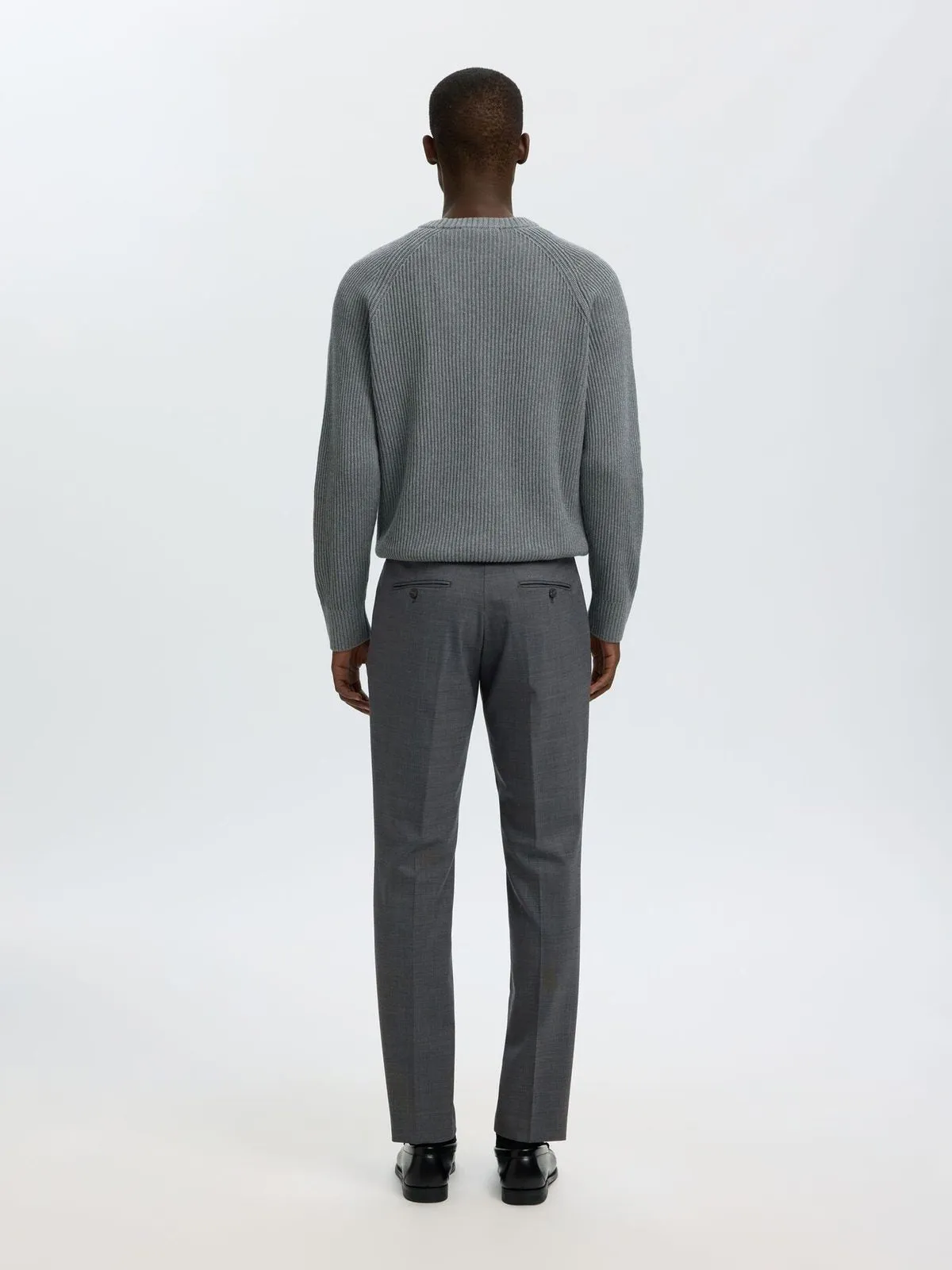 Slim theo ull dressbukse - dark grey sold by Brando product image thumbnail 3