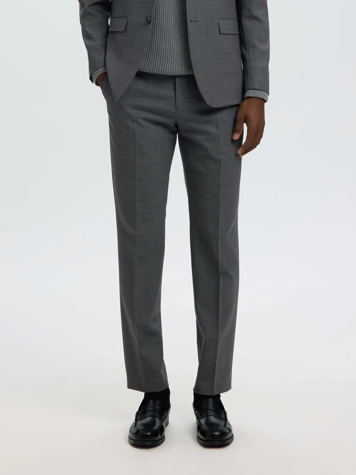 Slim theo ull dressbukse - dark grey sold by Brando product image thumbnail 2
