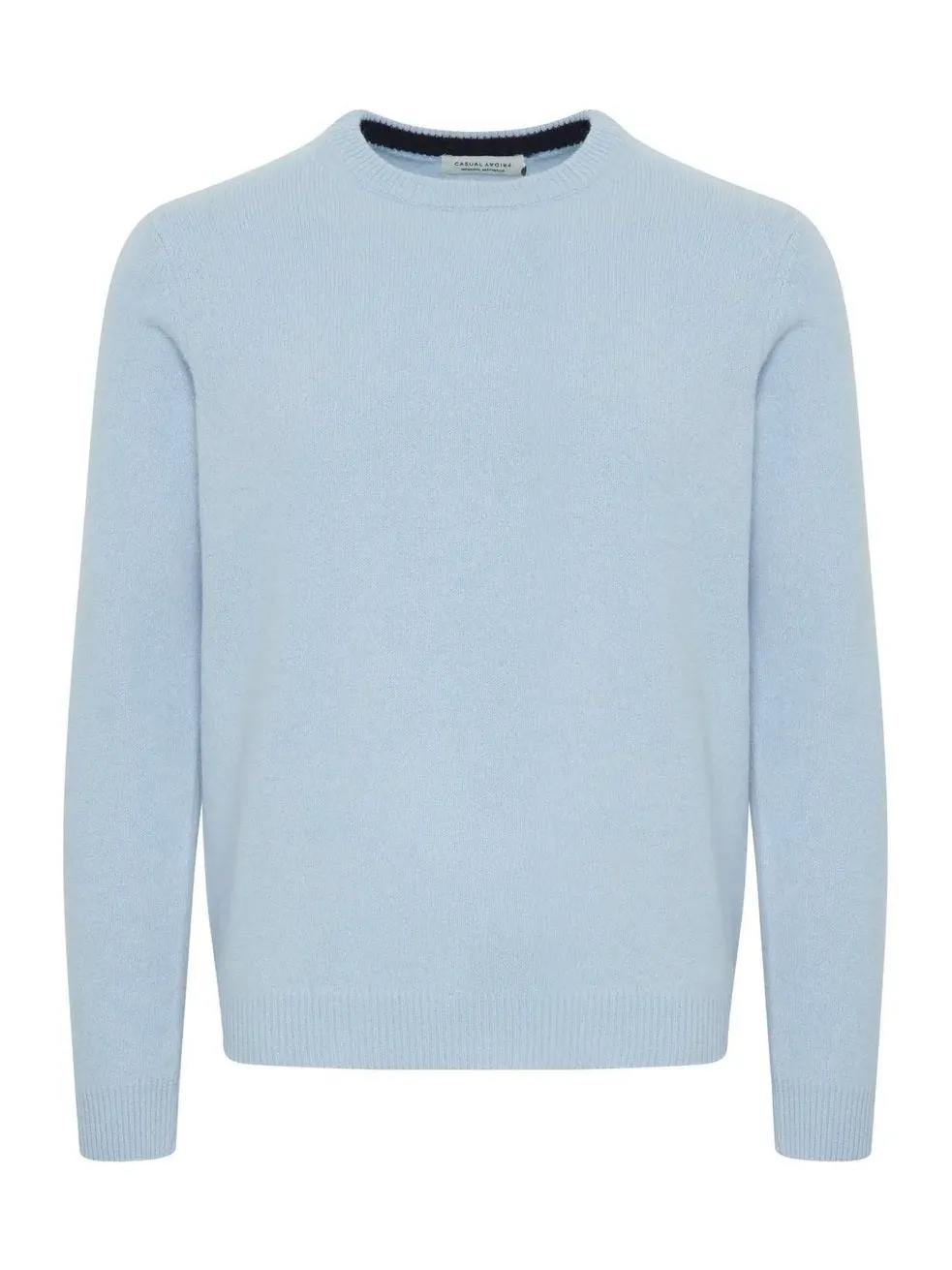 Karl lambswool knit crew neck - placid blue sold by Brando