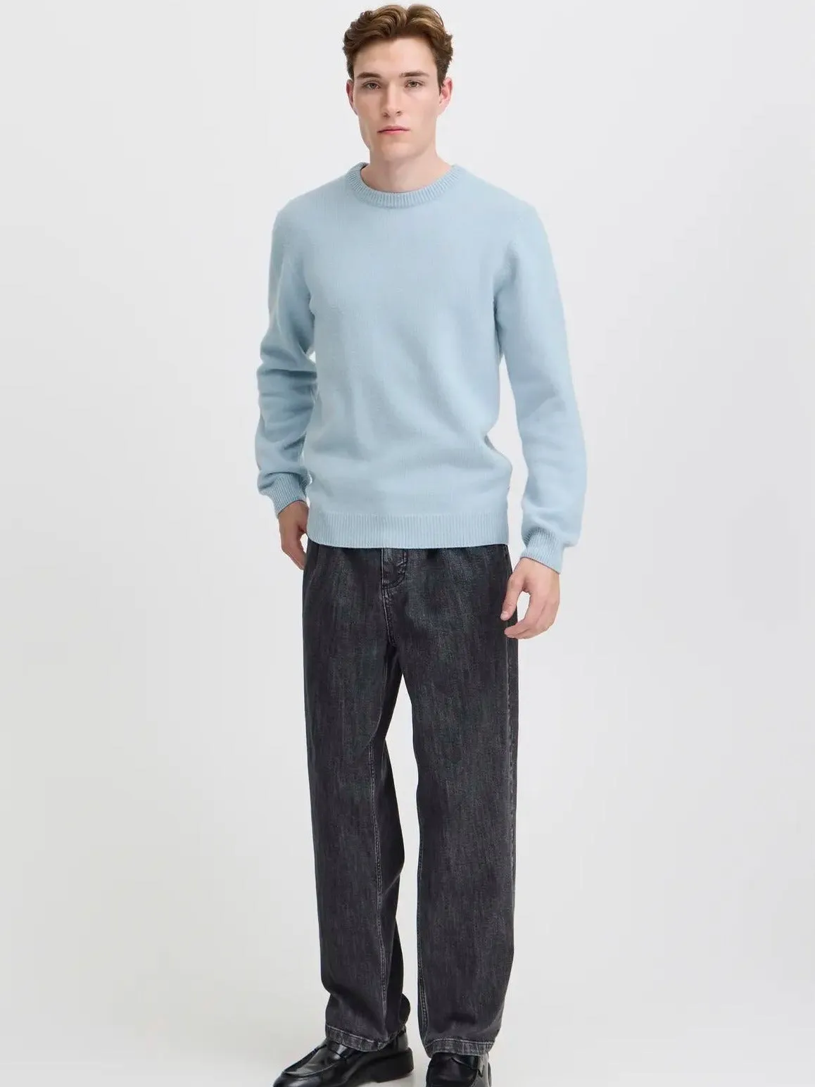 Karl lambswool knit crew neck - placid blue sold by Brando product image thumbnail 3