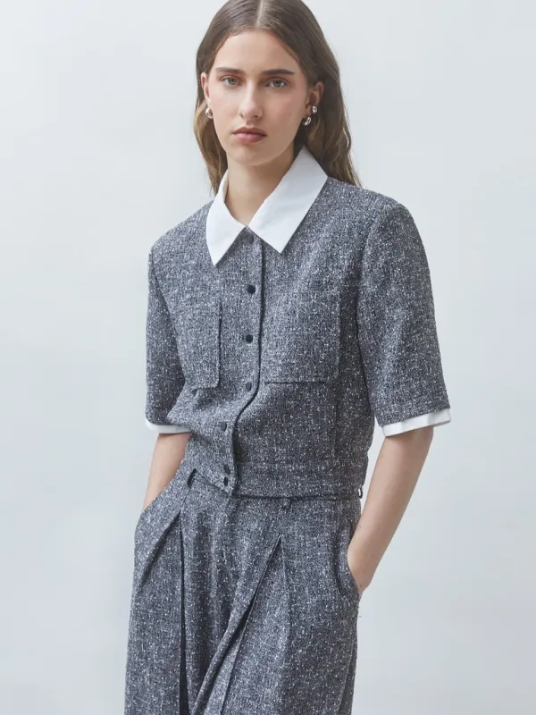 Lino bluse - carbone made by SUNCOO
