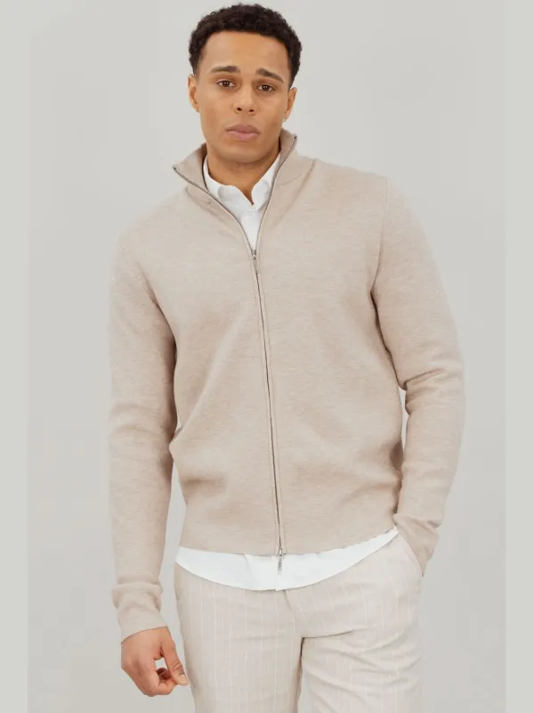 Nathan cardigan - light sand made by Brando