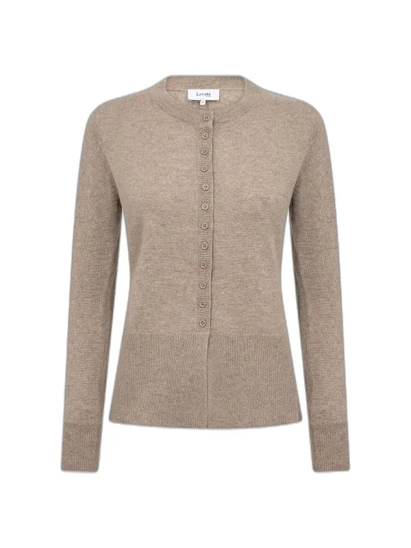Eloise cardigan - plaza taupe melange made by Brando