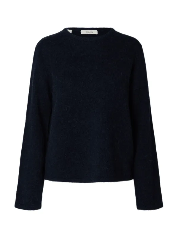 Lulu new knit genser - dark sapphire made by Selected