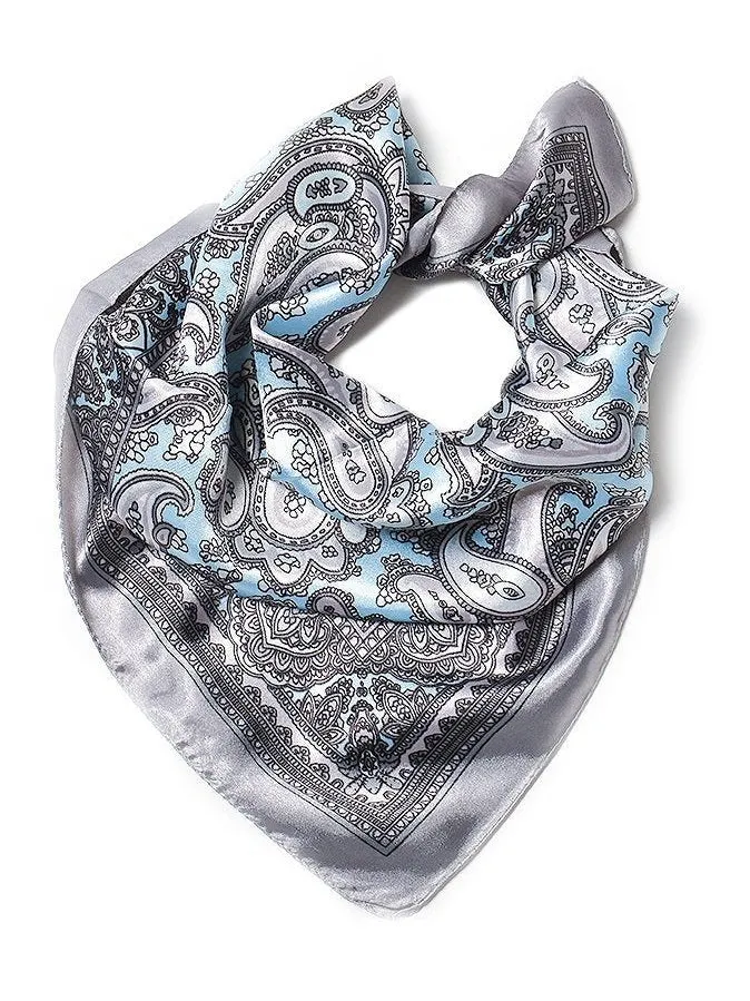 Skjerf paisley - grå/blå sold by Brando product image thumbnail 4