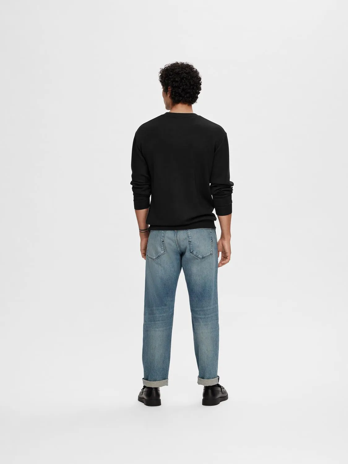 Emanuel soft crew neck sweat genser - black sold by Brando product image thumbnail 4