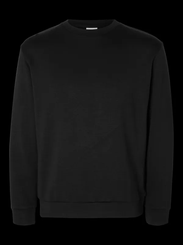 Emanuel soft crew neck sweat genser - black sold by Brando