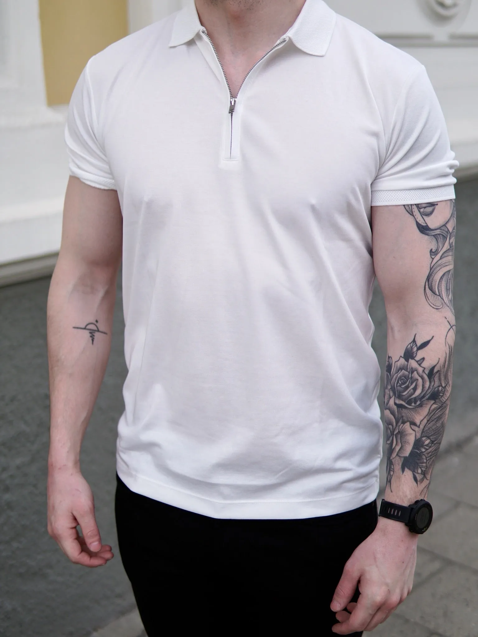 Fave zip polo - cloud dancer sold by Brando product image thumbnail 2