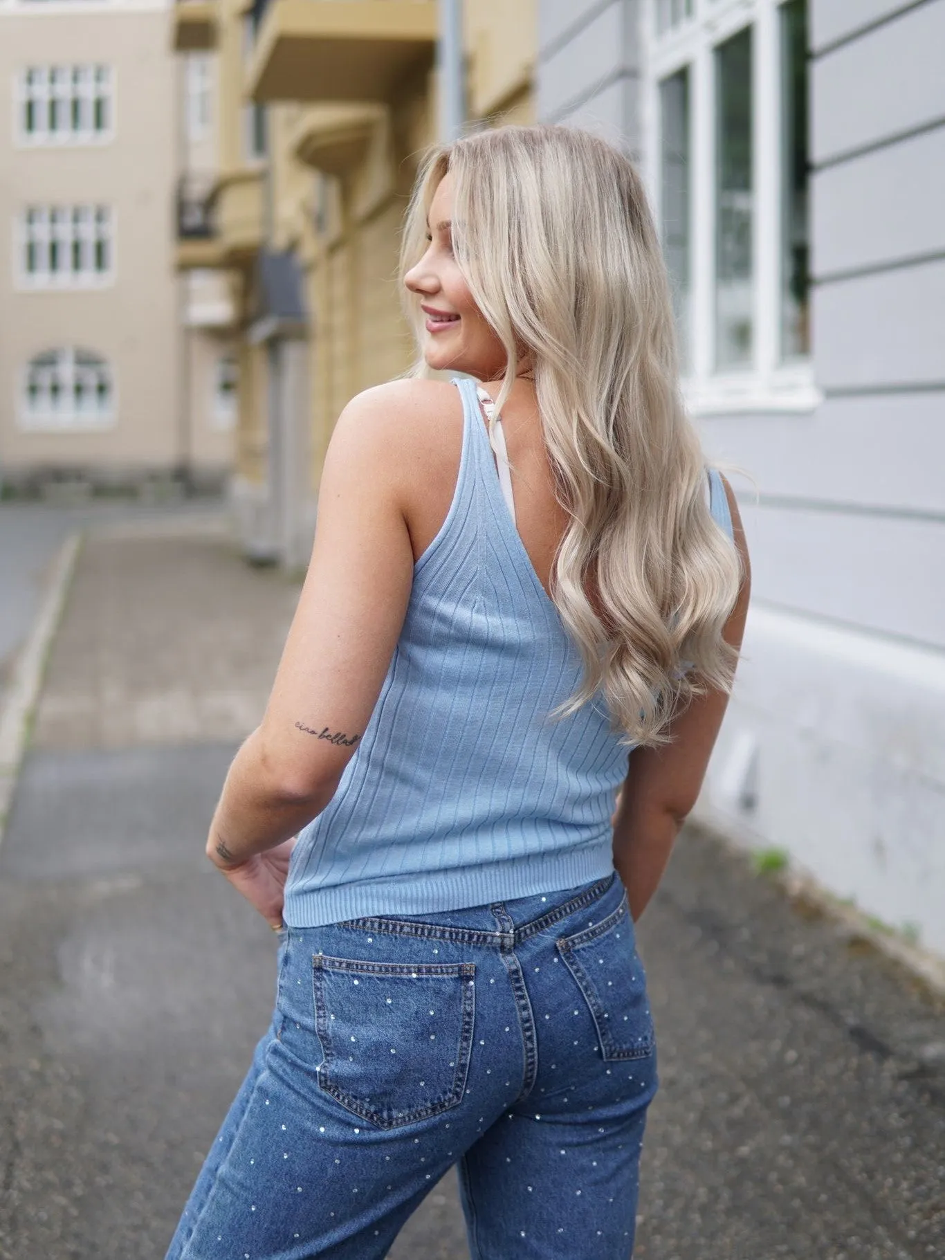 Rosalia knit top - heaven blue sold by Brando product image thumbnail 3