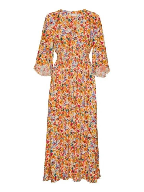 Lilou Dress - Orange Floral Print sold by Brando