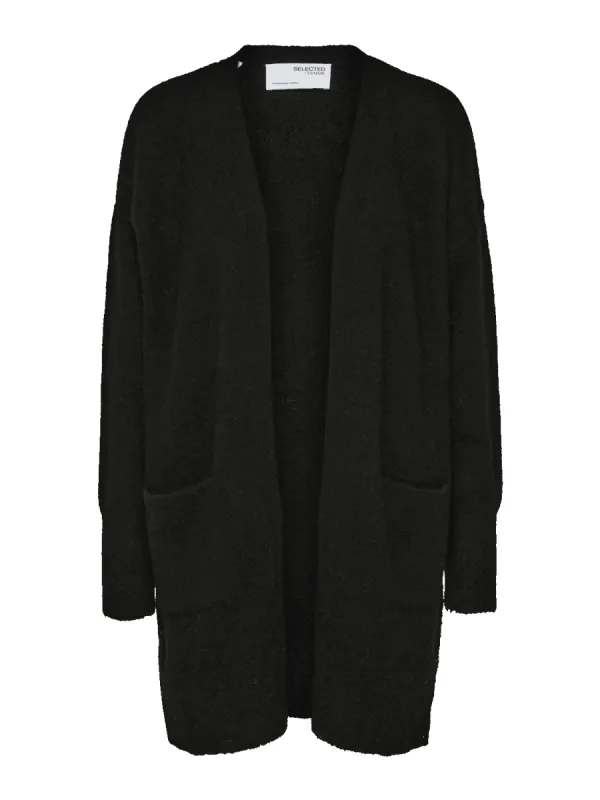LULU NEW KNIT LONG CARDIGAN - Black sold by Brando