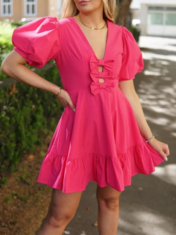 Alba Bow Kjole - Pink sold by Brando