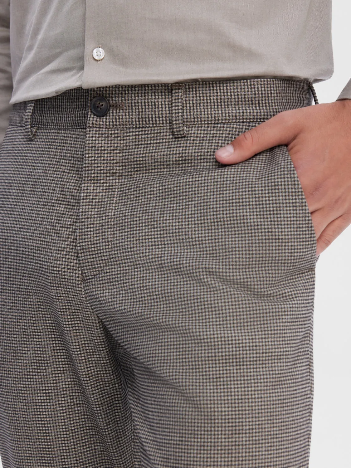 Slim robert flex bukse - sand/ruter sold by Brando product image thumbnail 3