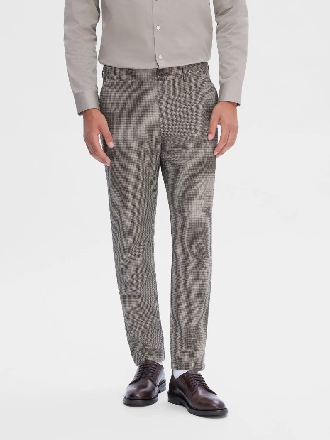 Slim robert flex bukse - sand/ruter sold by Brando