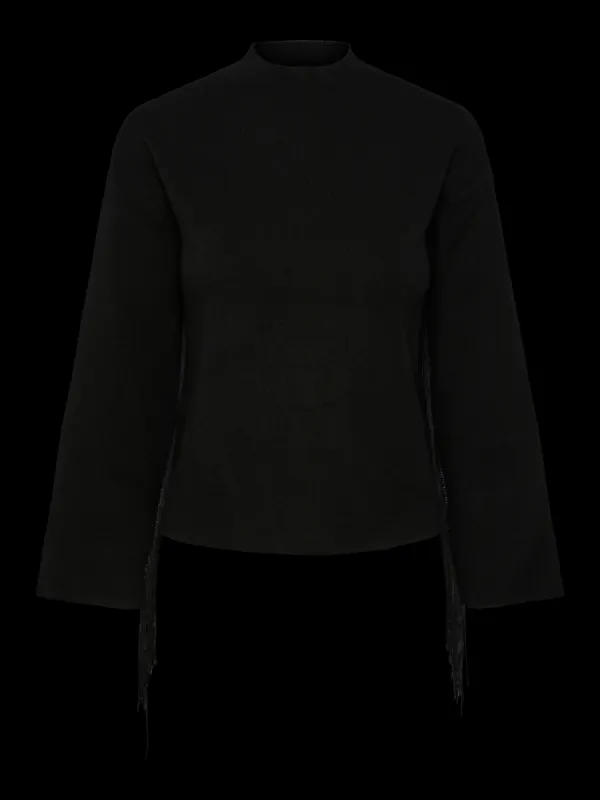 FRINGA KNIT PULLOVER genser - Black sold by Brando