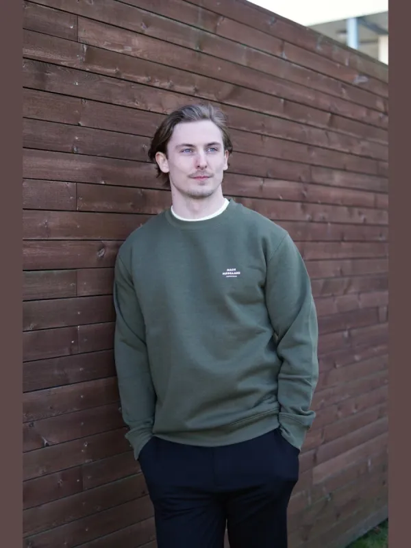 Standard crew logo sweat - olive night sold by Brando