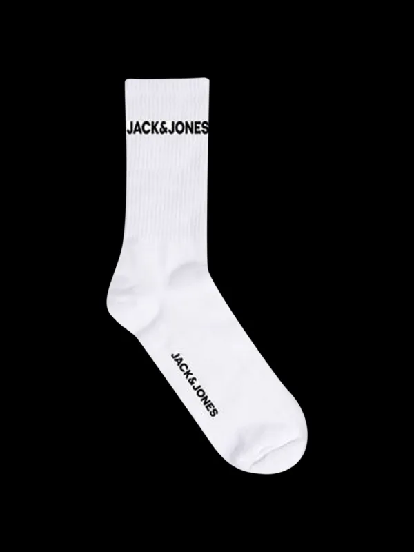 JACBASIC LOGO TENNIS SOCK 5 PACK NOOS - White sold by Brando
