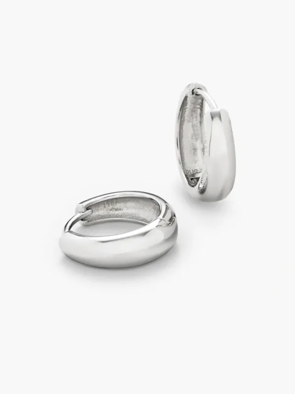 Dome hoops large - sølv sold by Brando