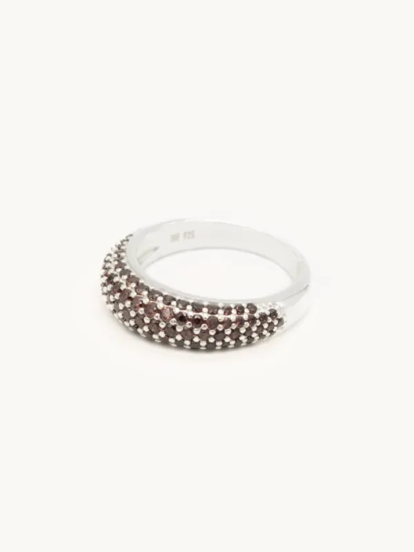 Coffee slim dome ring silver - silver sold by Brando