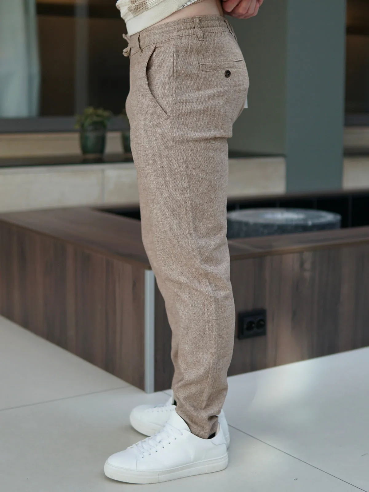 Brody linbukse - toffee sold by Brando product image thumbnail 5