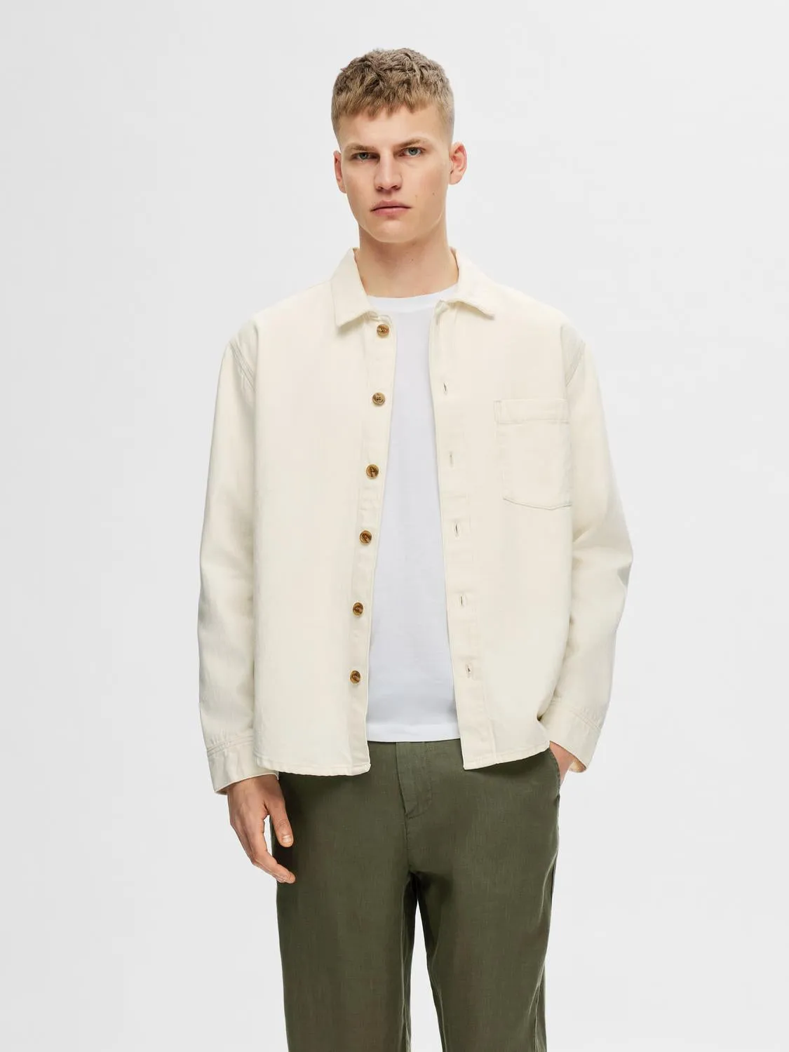 Chris ecru hemp skjorte - ecru sold by Brando product image thumbnail 3