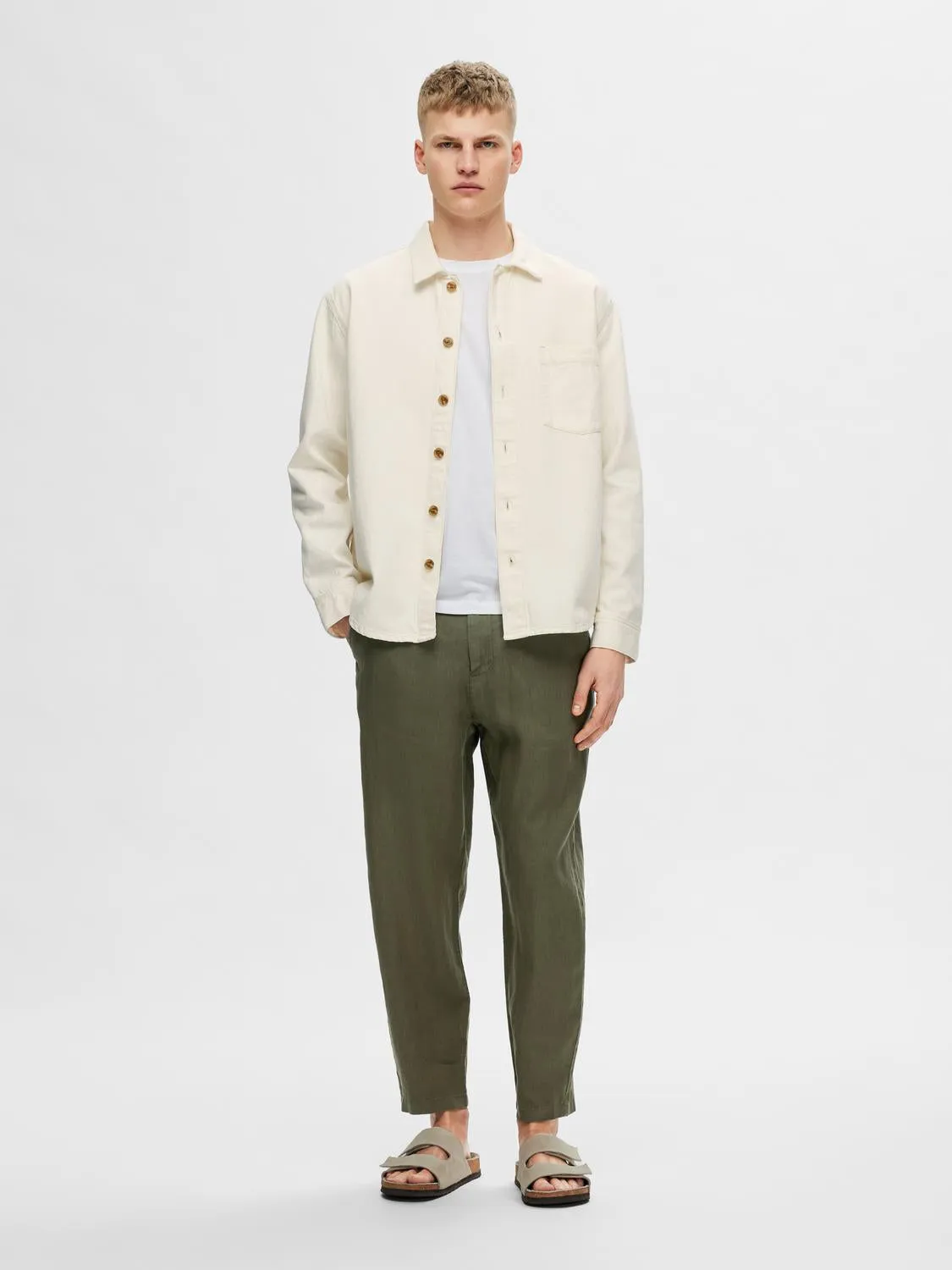 Chris ecru hemp skjorte - ecru sold by Brando product image thumbnail 2