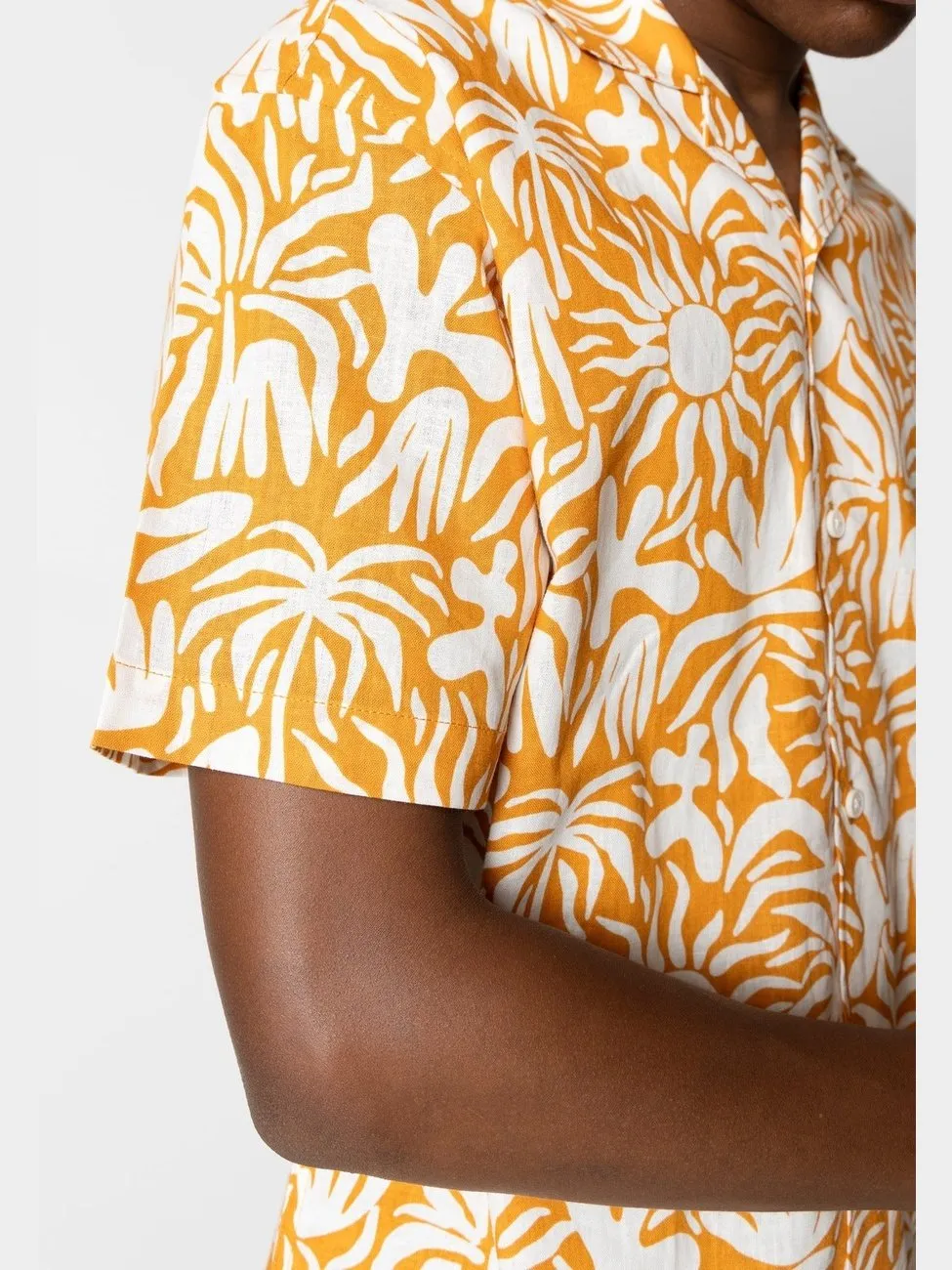 Bowling noam bomull lin skjorte - orange/ecru sold by Brando product image thumbnail 4