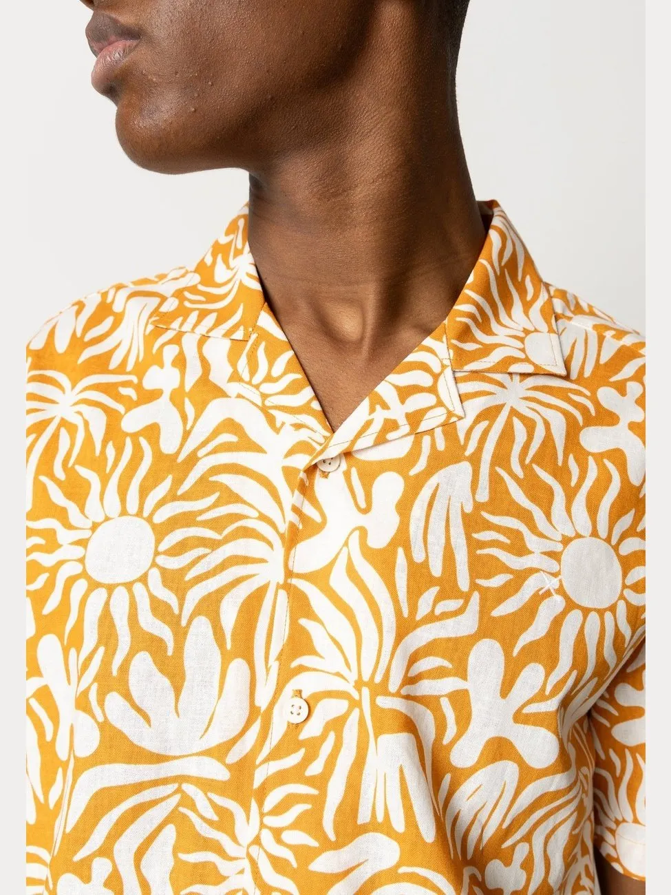 Bowling noam bomull lin skjorte - orange/ecru sold by Brando product image thumbnail 5