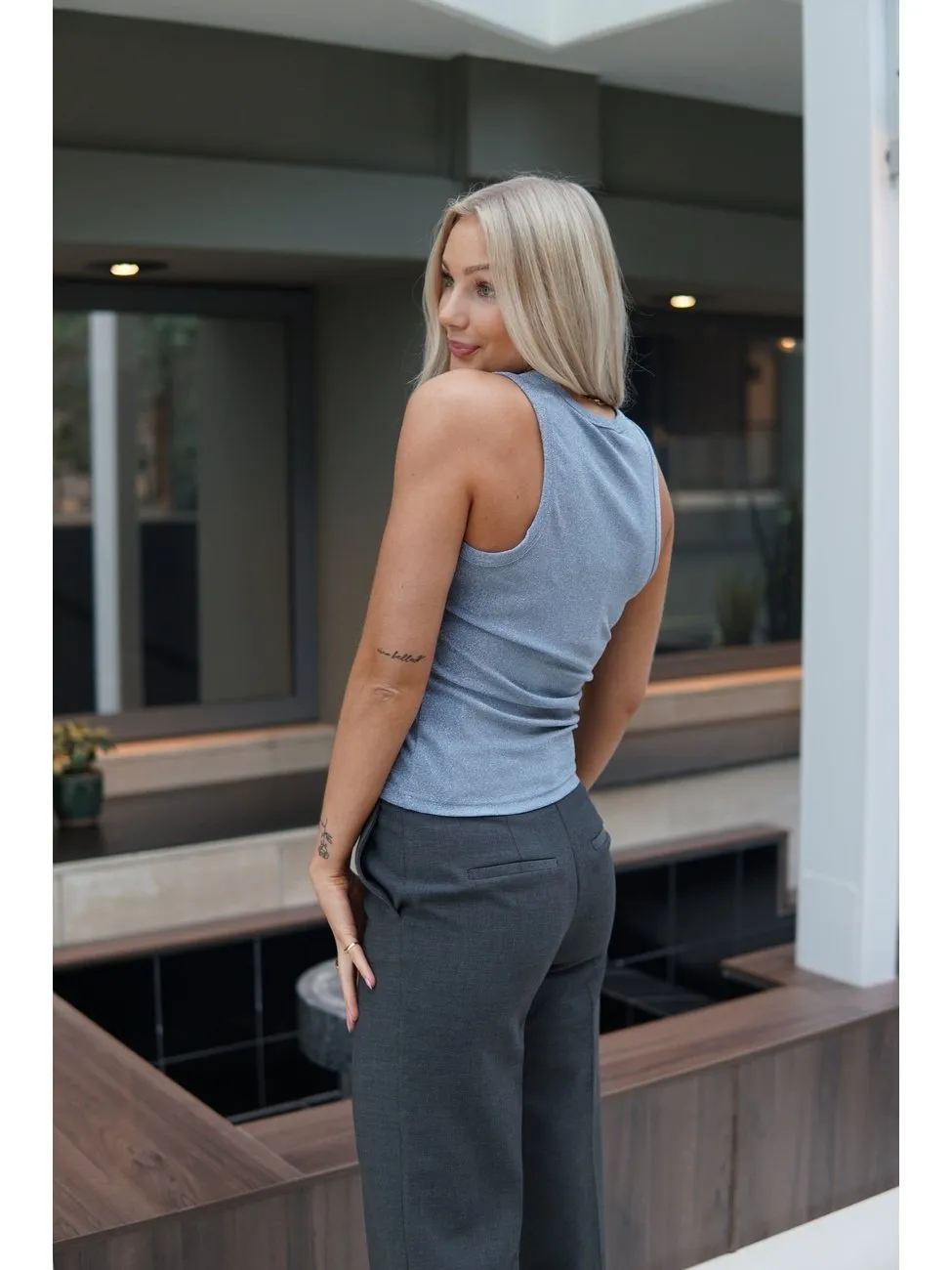 Eva Tank Topp - Blue sold by Brando product image thumbnail 3