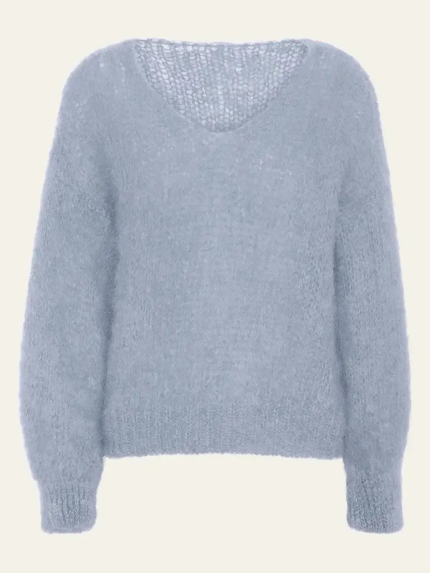 Milana mohair genser - lysblå sold by Brando