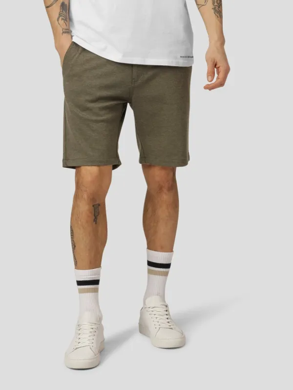 Milano jersey shorts - dusty green melange sold by Brando