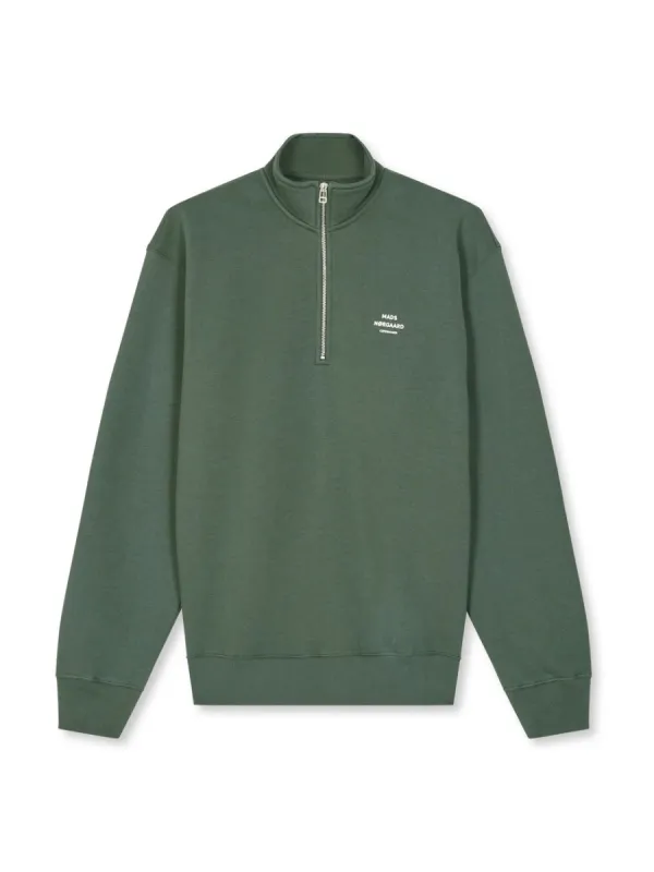 Standard half zip logo genser - duck green sold by Brando