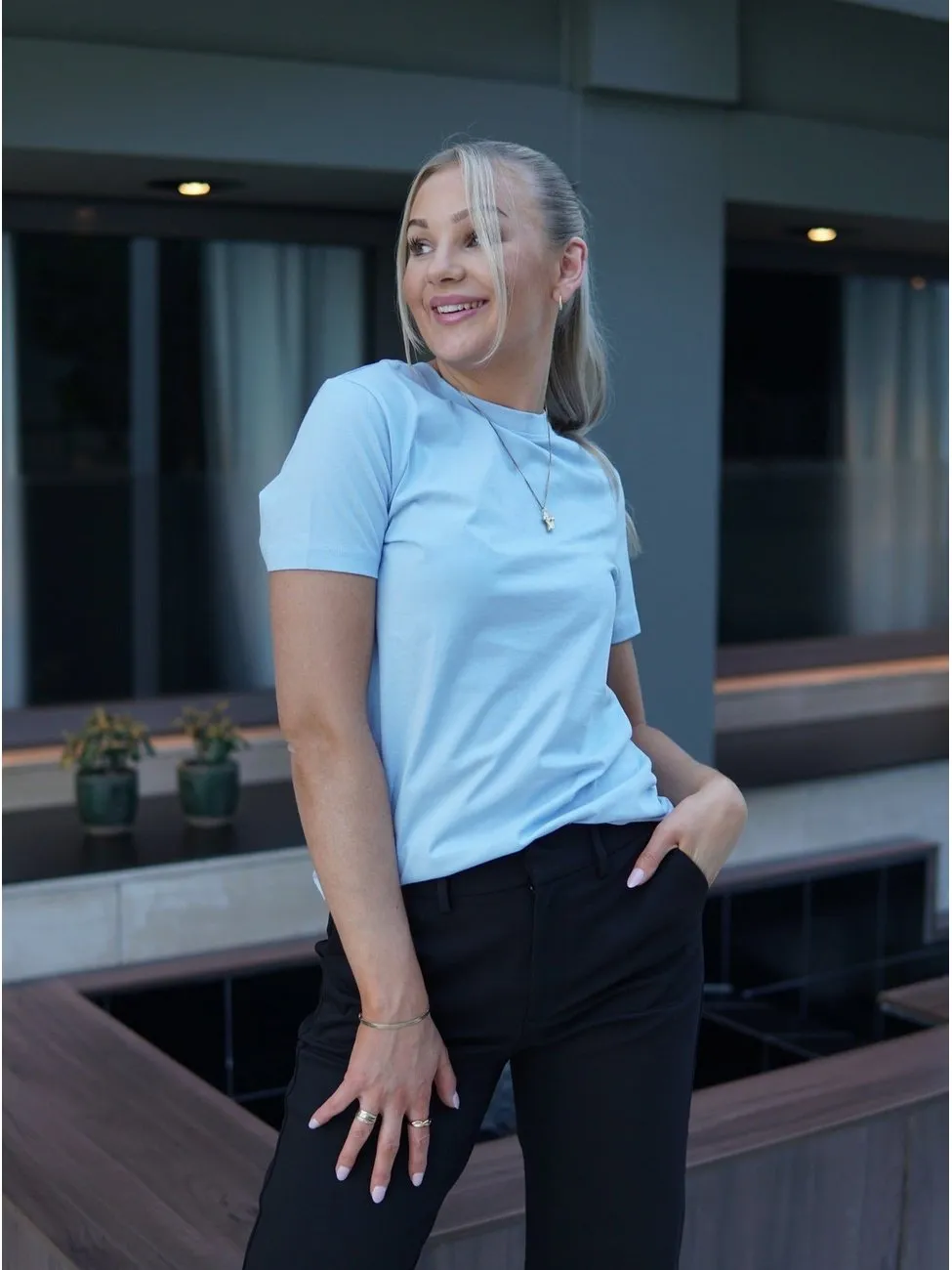 My essential t-skjorte - cashmere blue sold by Brando product image thumbnail 4