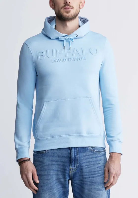 Fadol Men's Embossed Logo Hooded Sweatshirt, Sky Blue - BPM13610V sold by Buffalo Jeans