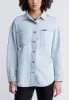 Sydney Women's Denim Shacket in Bleached Blue - BL15947 sold by Buffalo Jeans