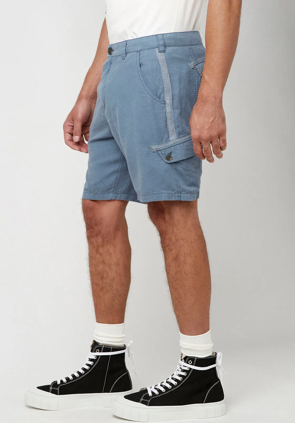 Havane Men's Linen Twill Shorts in Mirage Blue - BM23967 sold by Buffalo Jeans product image thumbnail 3