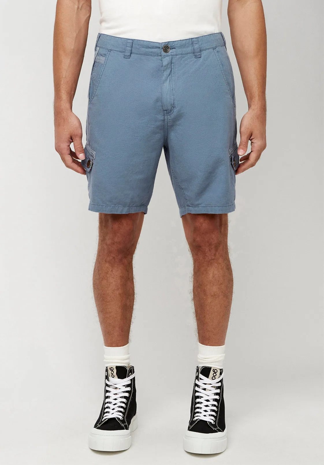 Havane Men's Linen Twill Shorts in Mirage Blue - BM23967 sold by Buffalo Jeans