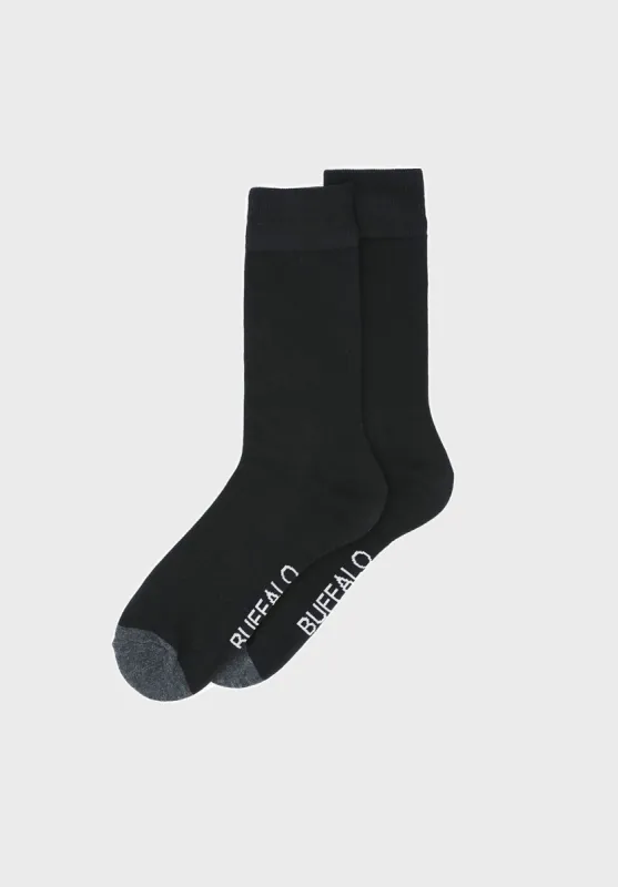 Classic Dress Socks With Grey Contrast Toe - BUMC001 made by Buffalo Jeans