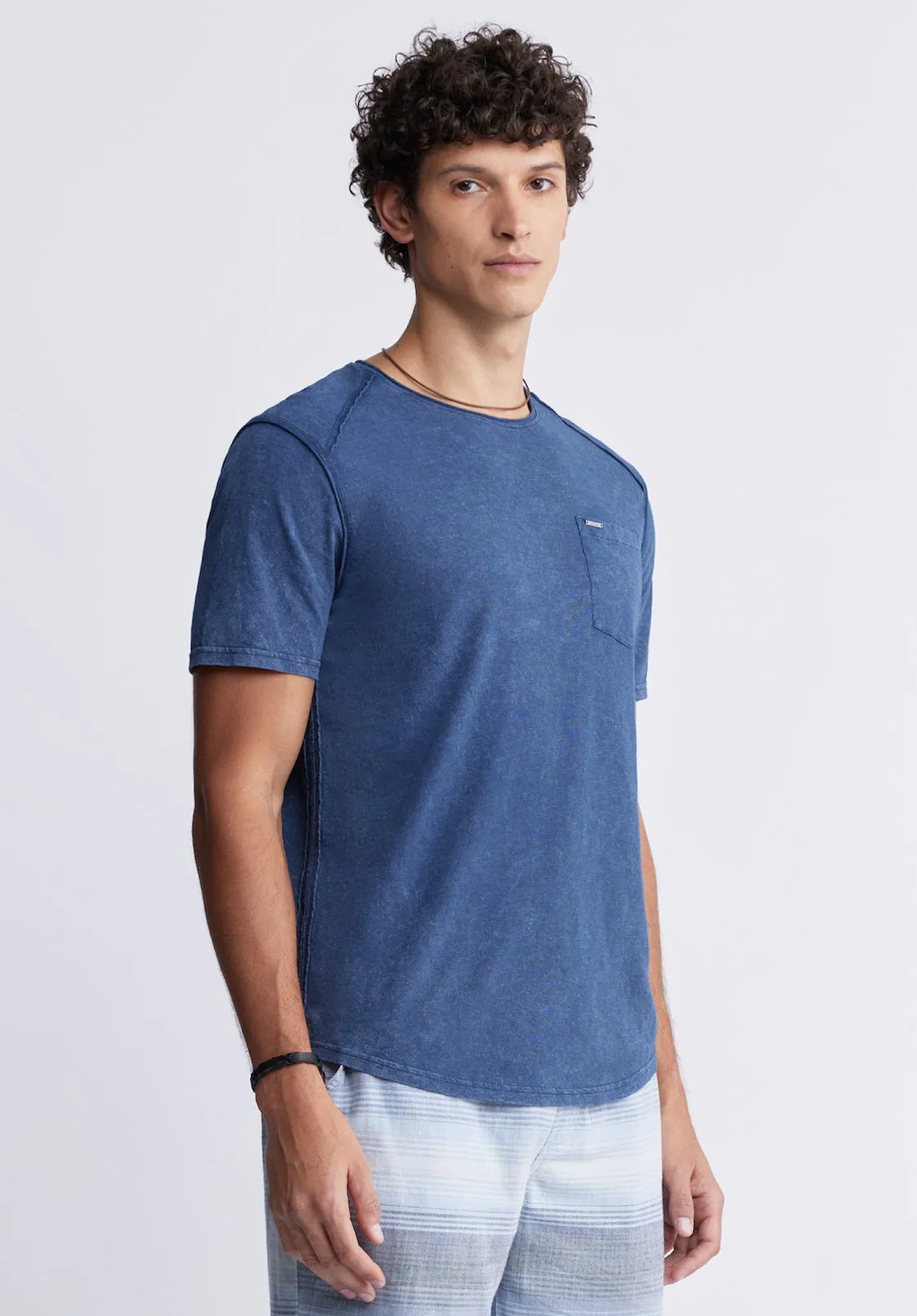 Kamizo Men's Pocket T-shirt in Whale Blue - BM24346 sold by Buffalo Jeans product image thumbnail 3