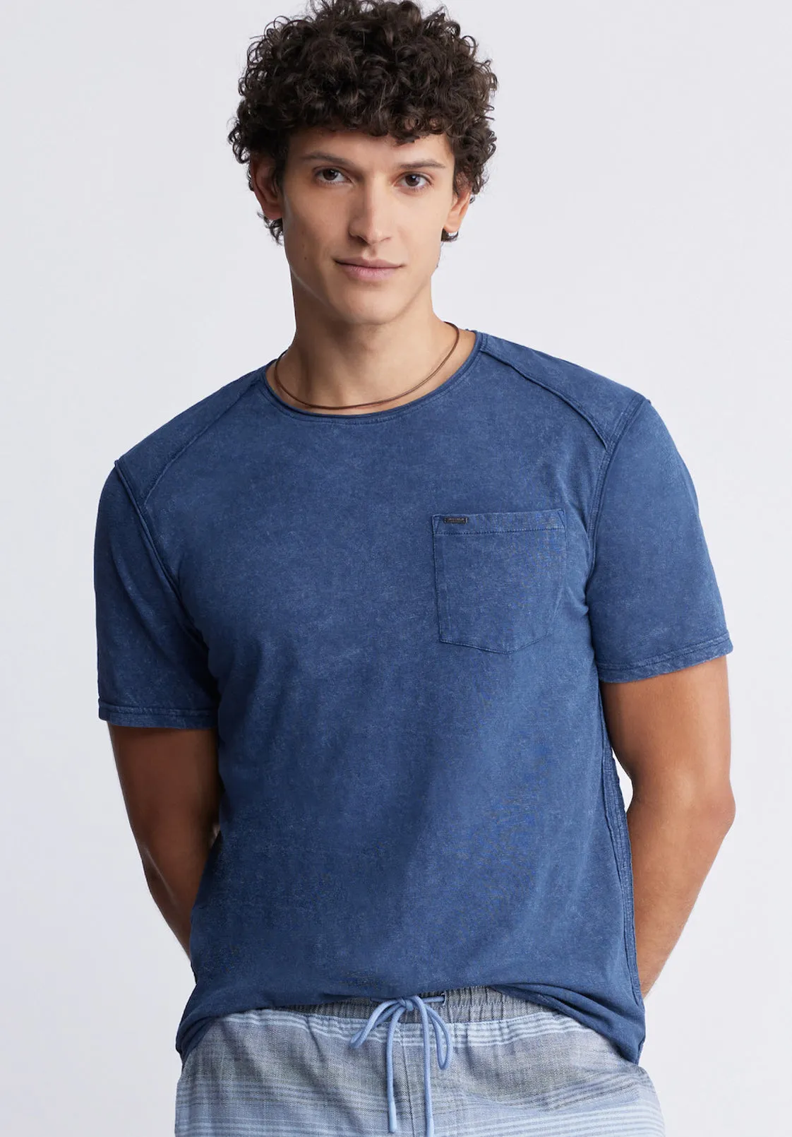 Kamizo Men's Pocket T-shirt in Whale Blue - BM24346 sold by Buffalo Jeans product image thumbnail 2