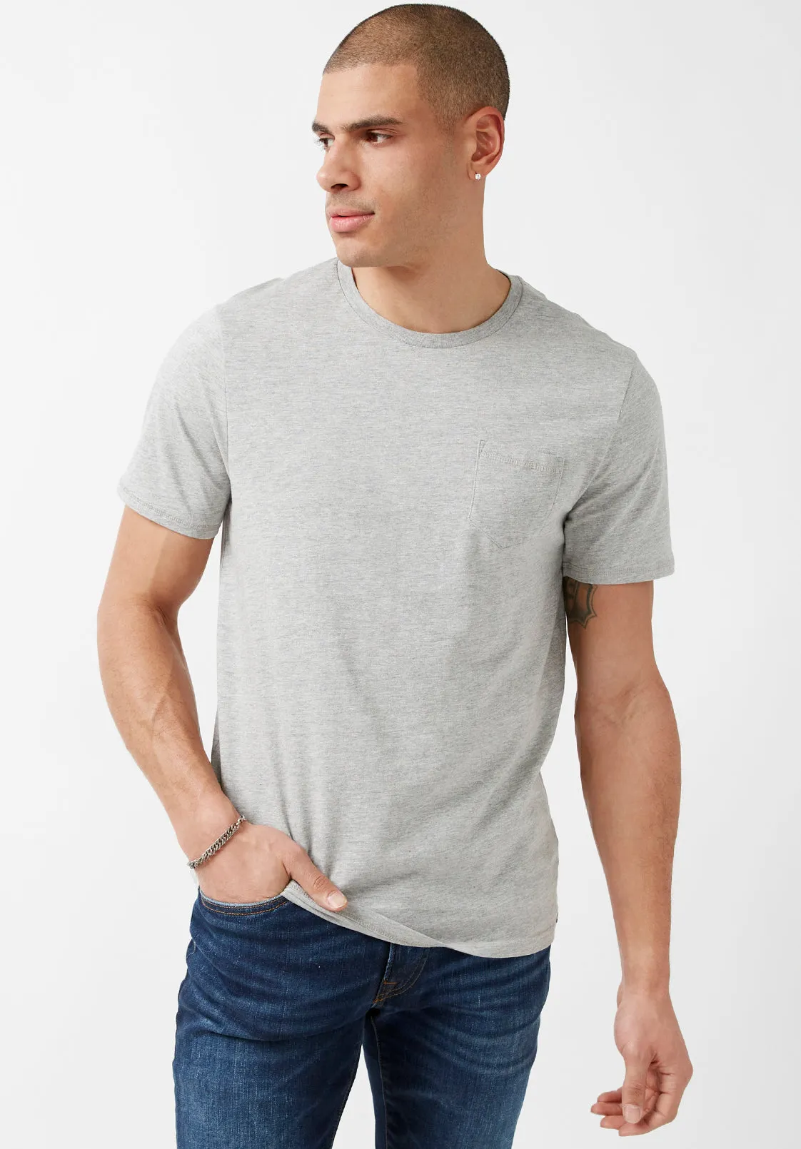 Naimop Grey Jersey T-Shirt - BPM13887 sold by Buffalo Jeans